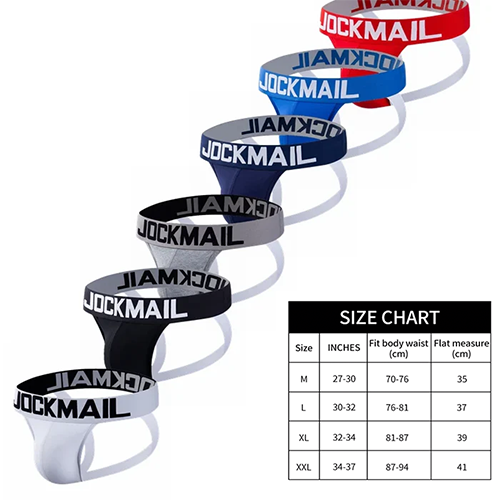 תחתוני ג׳וקסטראפ JOCKMAIL ב6 צבעים סקסיים